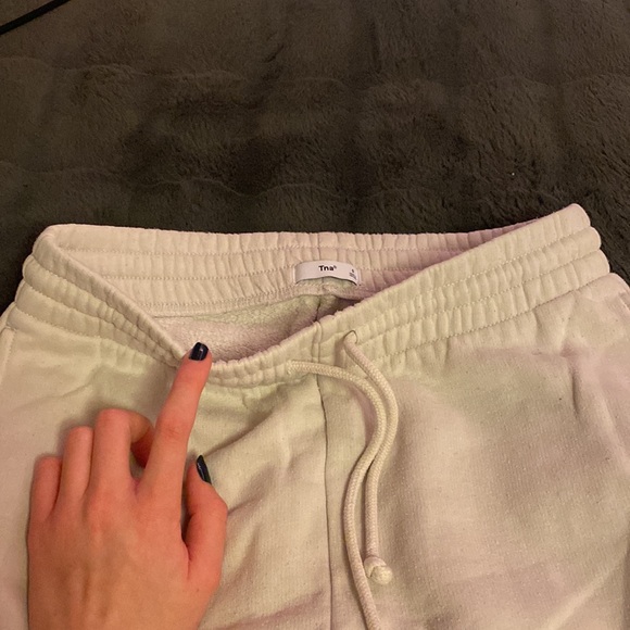 Tan light cream colour sweatpants - Picture 2 of 3